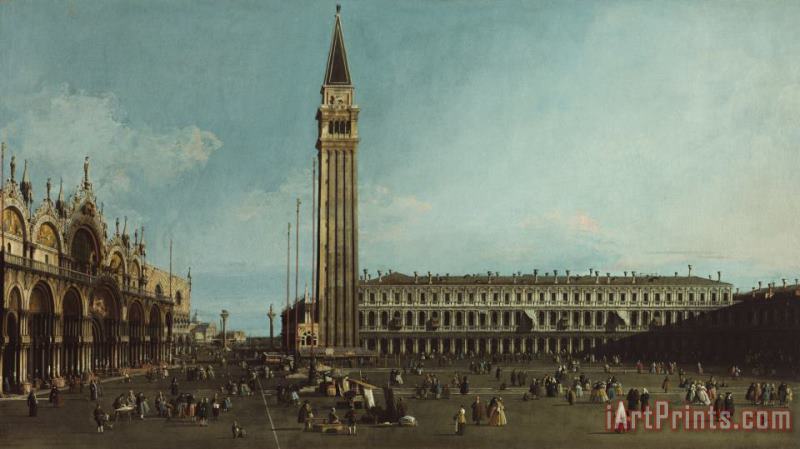 The Piazza San Marco, Venice painting - Canaletto The Piazza San Marco, Venice Art Print