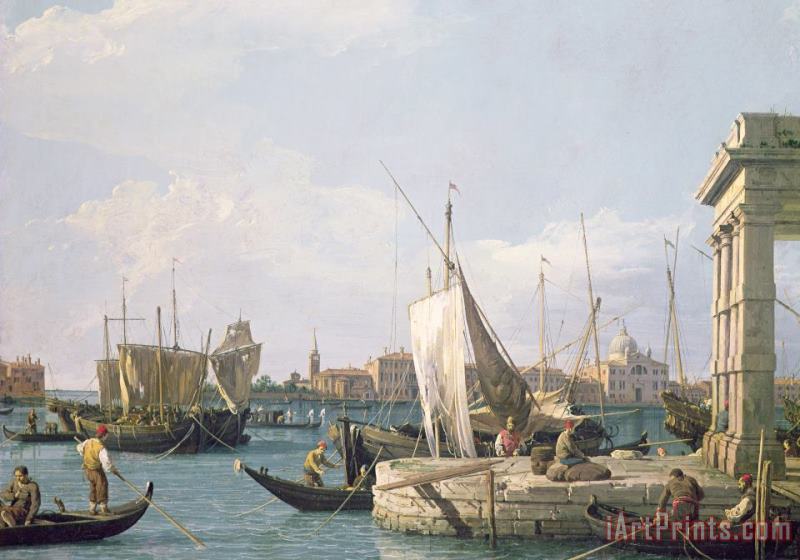 The Punta della Dogana painting - Canaletto The Punta della Dogana Art Print