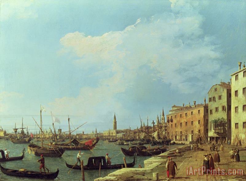 The Riva Degli Schiavoni painting - Canaletto The Riva Degli Schiavoni Art Print