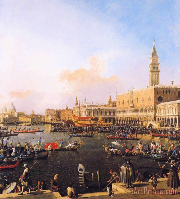 Canaletto Venice, Bacino Di San Marco on Ascension Day Art Painting