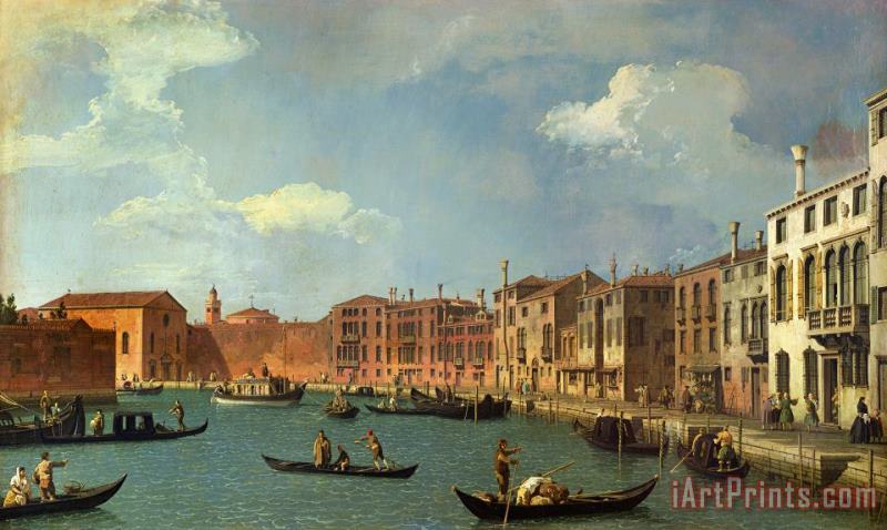 View of the Canal of Santa Chiara painting - Canaletto View of the Canal of Santa Chiara Art Print