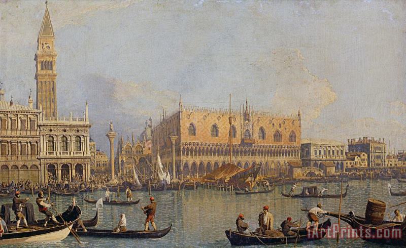 Canaletto View of The Ducal Palace in Venice Art Painting