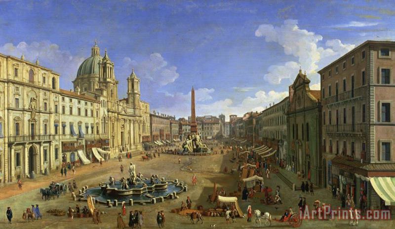 Canaletto View of the Piazza Navona Art Painting