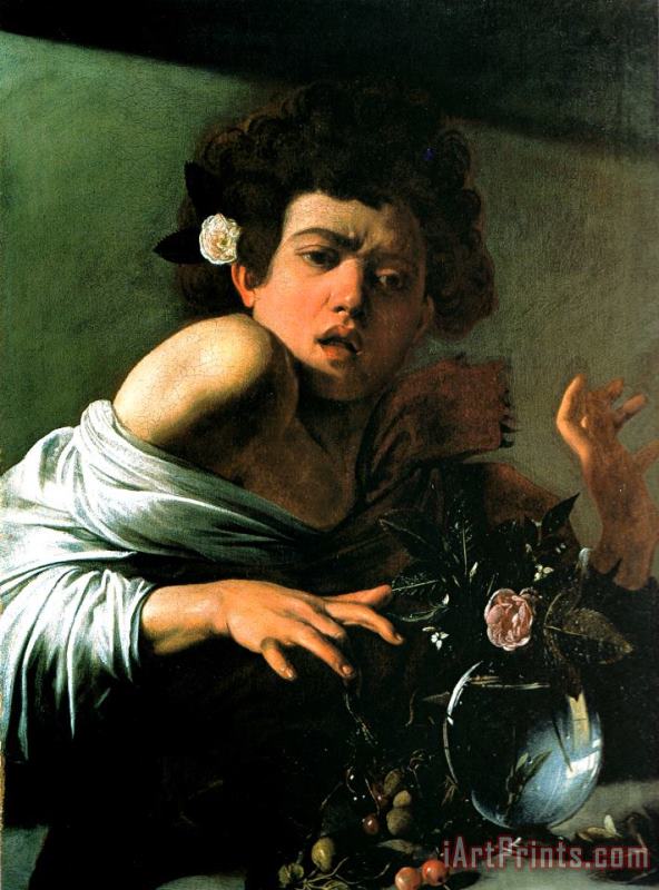 Caravaggio Boy Lizard 1594 Art Painting