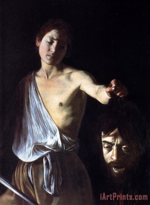 Caravaggio David Goliath 1610 Art Painting