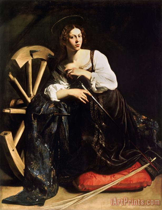 Saint Catherine painting - Caravaggio Saint Catherine Art Print