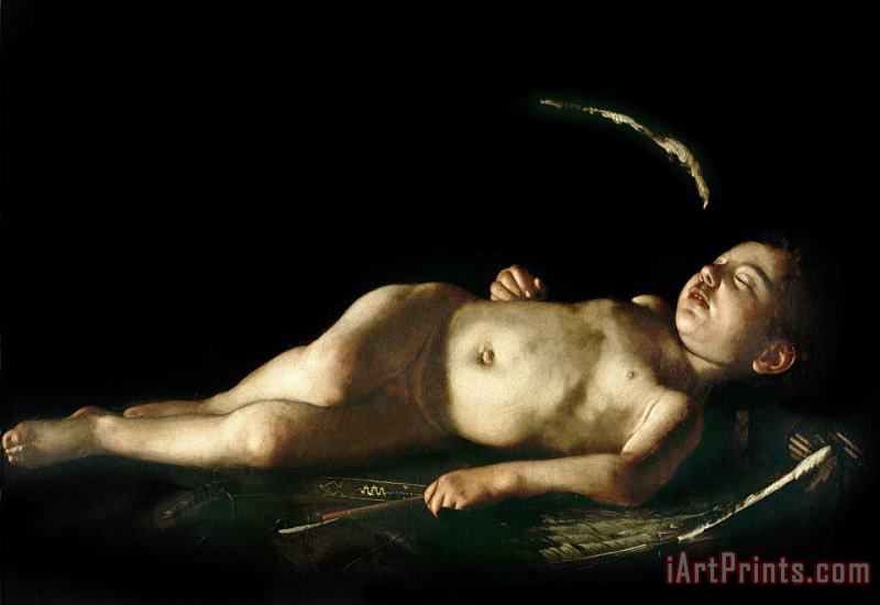 Caravaggio Sleeping Cupid Art Print