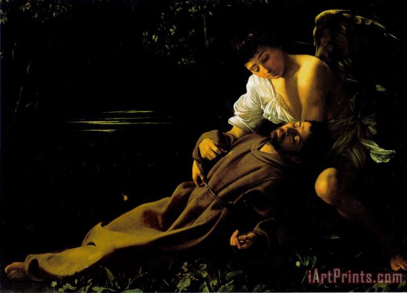 St Francis painting - Caravaggio St Francis Art Print