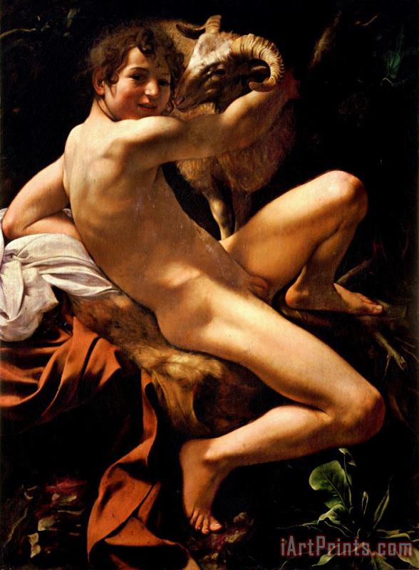 Youth With Ram painting - Caravaggio Youth With Ram Art Print