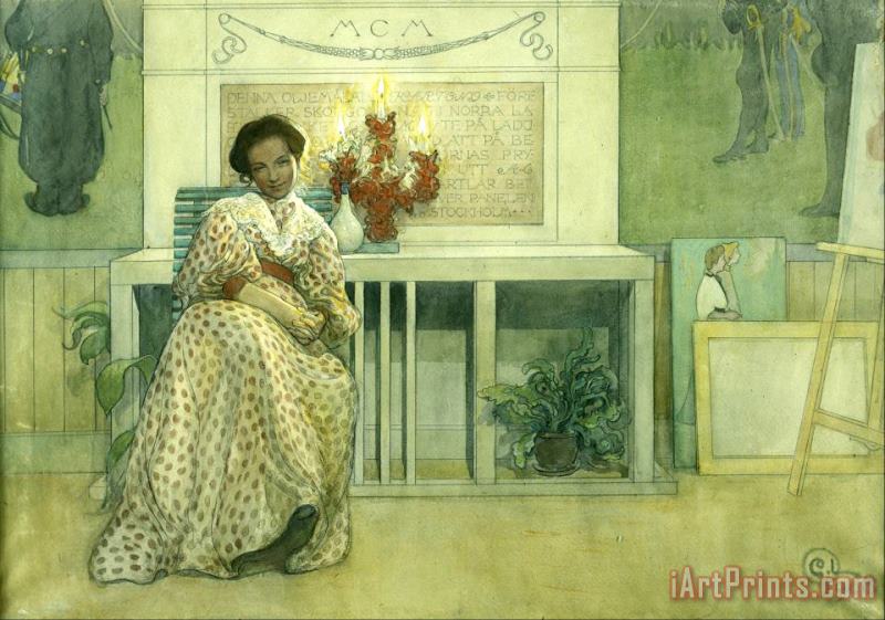 Carl Larsson After The Prom Art Painting