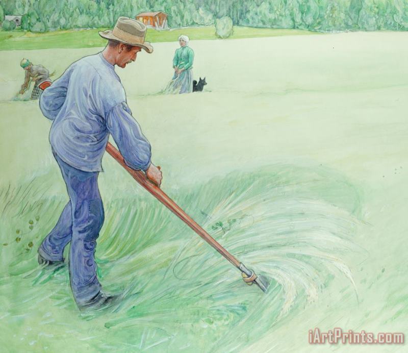 Carl Larsson Harvesters Art Print