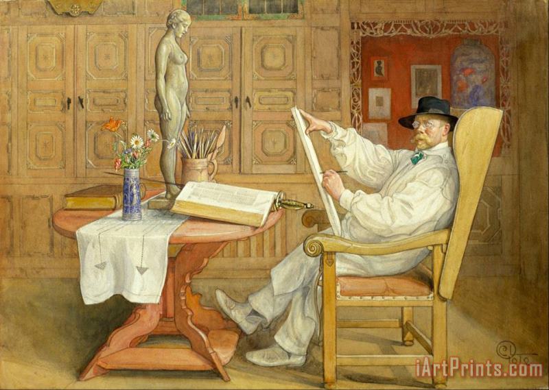 In The New Studio painting - Carl Larsson In The New Studio Art Print