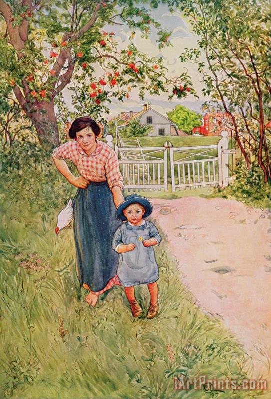 Carl Larsson Say A Nice How Do You Do To Your Uncle Art Print