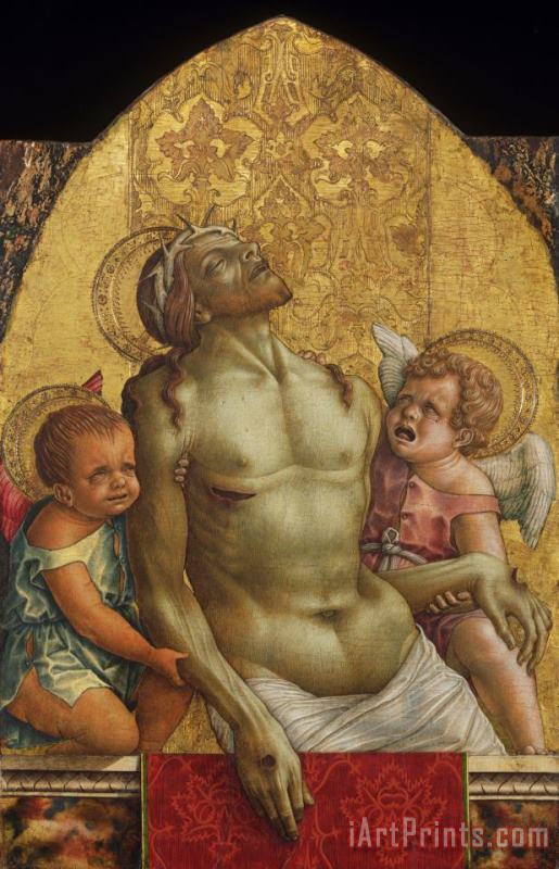 Carlo Crivelli Dead Christ Supported by Two Angels Art Print