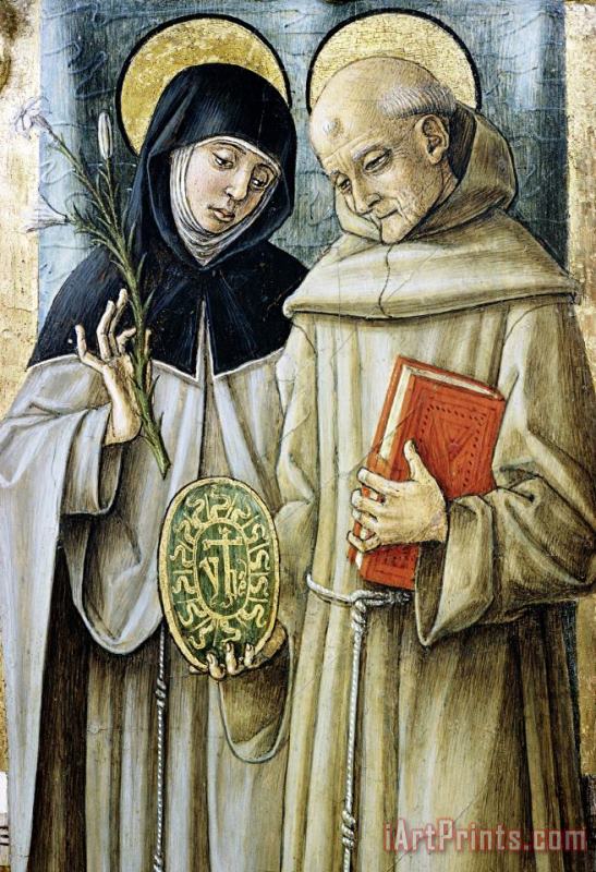 Carlo Crivelli Detail of Saint Bernardino And Saint Catherine of Siena Art Painting