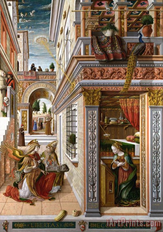 Carlo Crivelli The Annunciation with Saint Emidius Art Painting