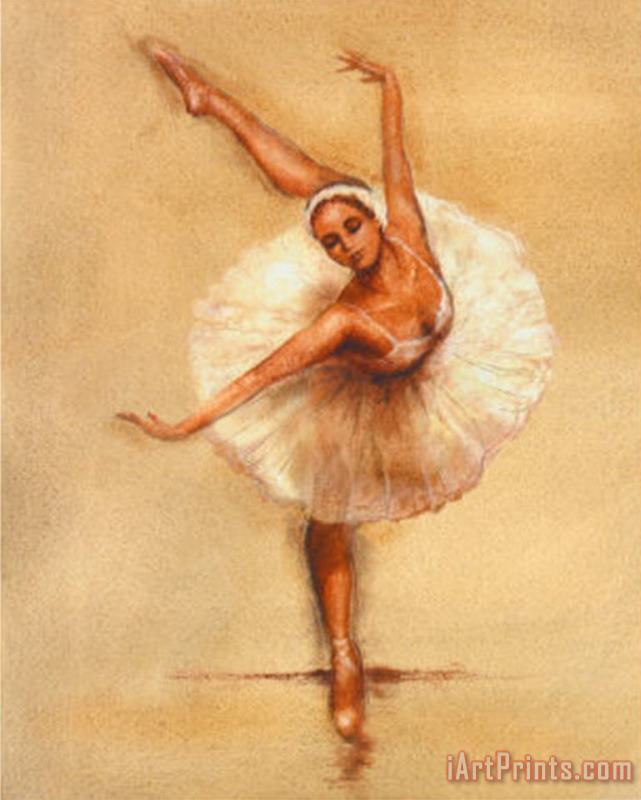 Ballerina I painting - Caroline Gold Ballerina I Art Print