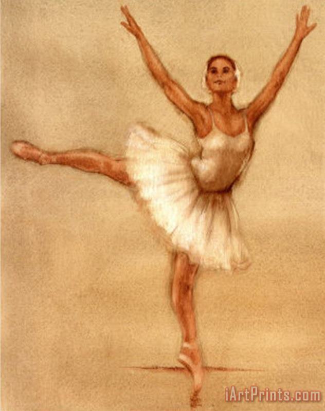 Ballerina II painting - Caroline Gold Ballerina II Art Print