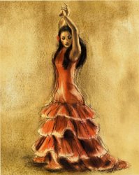 Dancer Art for sale - Flamenco Dancer I by Caroline Gold