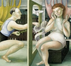 Caroline Jennings Annunciation with Leaping Figure painting
