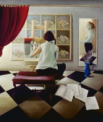 Caroline Jennings Self Portrait painting