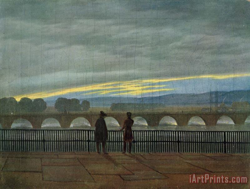 Caspar David Friedrich August Bridge in Dresden Art Painting