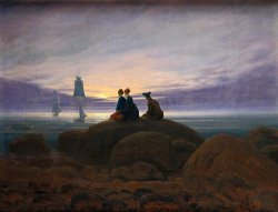 Caspar David Friedrich Moonrise by The Sea painting