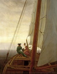 Caspar David Friedrich On Board a Sailing Ship painting