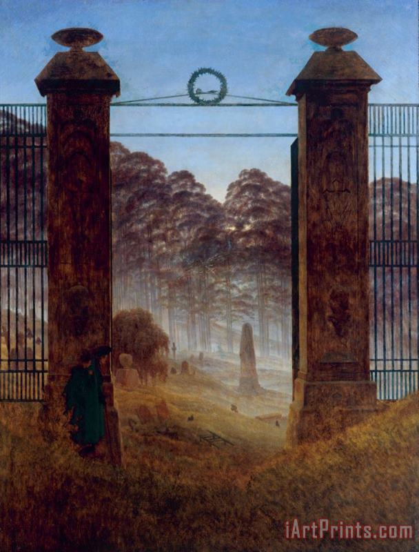 The Cemetery painting - Caspar David Friedrich The Cemetery Art Print