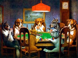 cassius marcellus coolidge A Friend in Need Dogs Playing Poker
