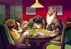 cassius marcellus coolidge Waterloo Dogs Playing Poker