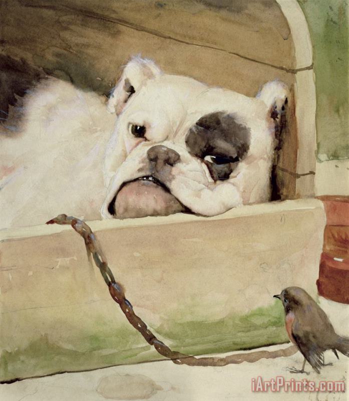Cecil Charles Windsor Aldin Bulldog Art Painting