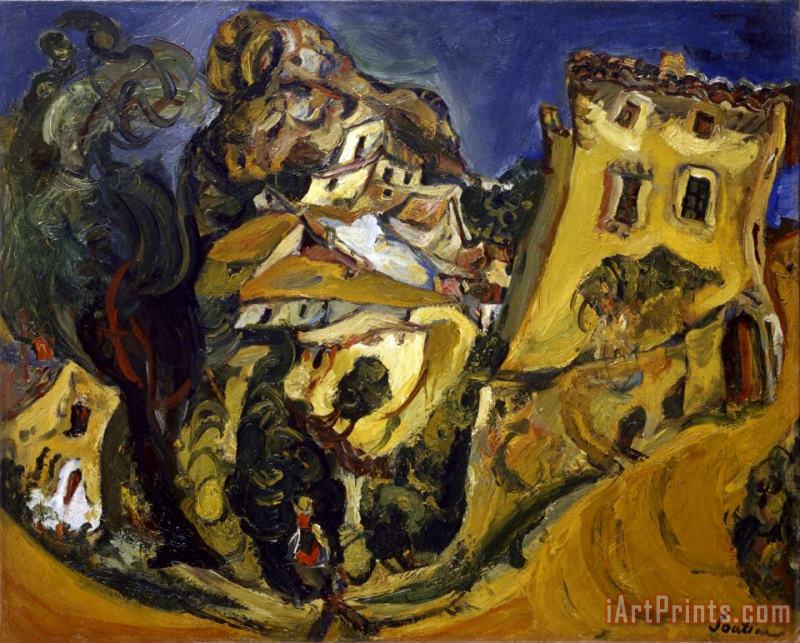 Chaim Soutine Landscape at Cagnes Art Painting