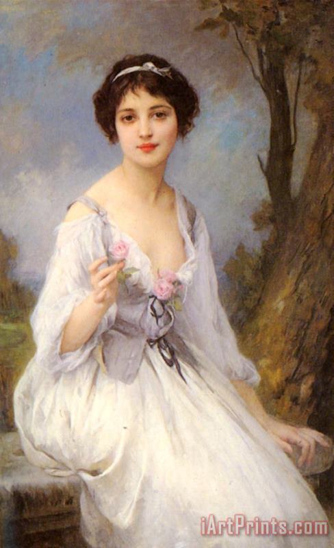 The Pink Rose painting - Charles Amable Lenoir The Pink Rose Art Print