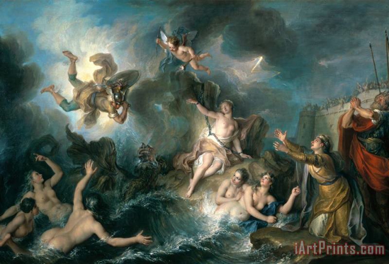 Charles Antoine Coypel Perseus Rescuing Andromeda Art Painting