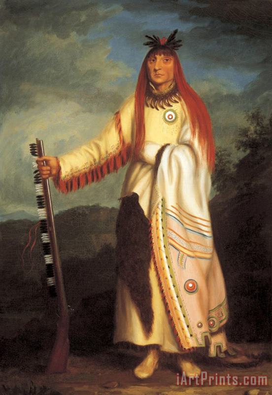 Wanata (the Charger), Grand Chief of The Sioux painting - Charles Bird King Wanata (the Charger), Grand Chief of The Sioux Art Print
