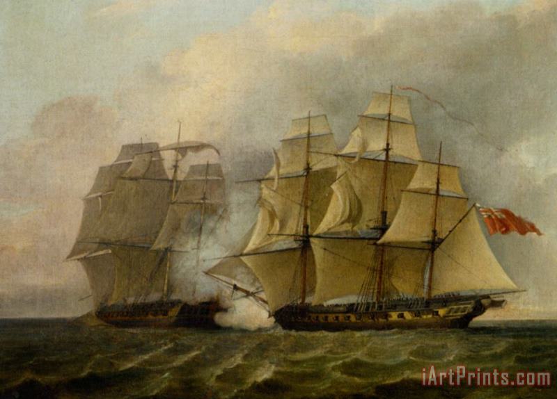 The Battle Between Chesapeake And The Shannon painting - Charles Brooking The Battle Between Chesapeake And The Shannon Art Print