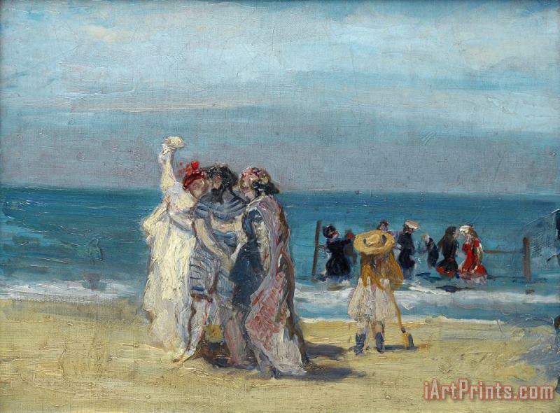 Charles Conder Figures on a Beach Art Painting