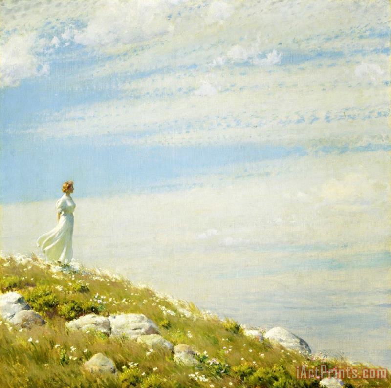 Charles Courtney Curran A Breezy Day Art Print