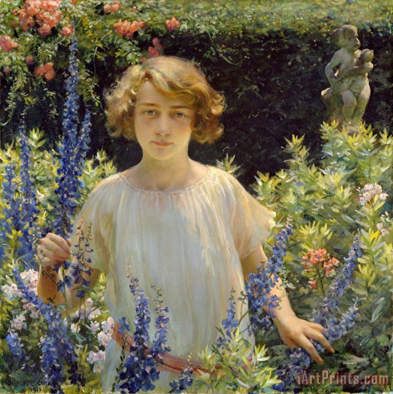 Charles Courtney Curran Betty Gallowhur (betty Newell) Art Painting
