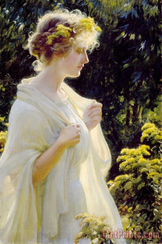 Charles Courtney Curran The Golden Profile Art Painting