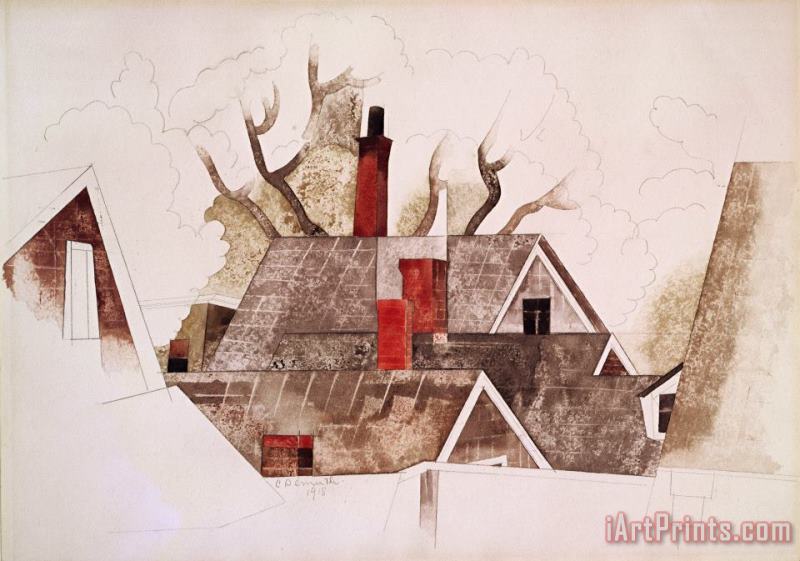 Charles Demuth Red Chimneys Art Print