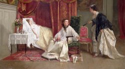 Charles Desire Hue Welcoming the Visitor painting