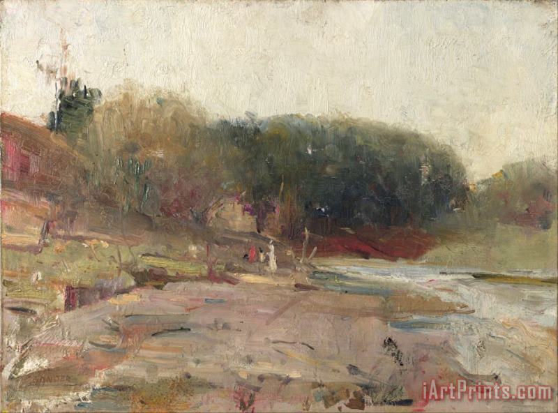 On The River Yarra, Near Heidelberg, Victoria painting - Charles Edward Conder On The River Yarra, Near Heidelberg, Victoria Art Print