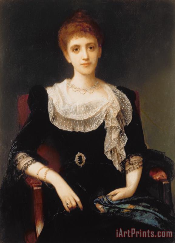 Charles Edward Halle Portrait of a Lady Art Painting