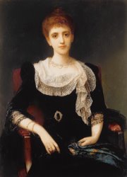 Charles Edward Halle Portrait of a Lady painting