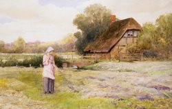 Charles Edward Wilson Waiting For The Wain painting