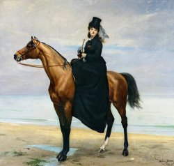 Charles Emile Auguste Carolus Duran Equestrian Portrait of Mademoiselle Croizette