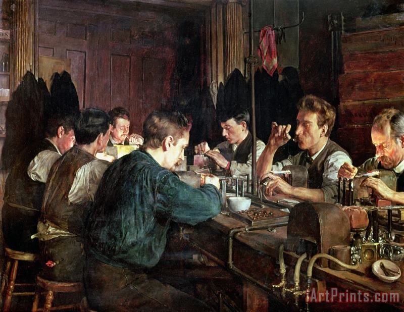 The Glass Blowers painting - Charles Frederic Ulrich The Glass Blowers Art Print
