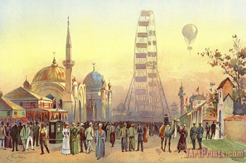 Charles Graham Along The Plaisance, From The World's Fair in Water Colors Art Painting
